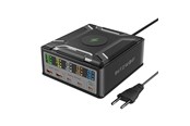 Telefon - Adapter i Ladowarka - BlitzWolf BW-S28 260W 2xUSB-A 3xUSB-C 15W wireless charger (black) - BW-S28