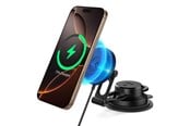Telefon - Adapter i Ładowarka - Spigen OneTap Pro 4 MagSafe Car Mount Charger - black - Wireless / Dashboard / Windshield - ACP08544