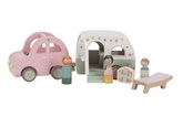 Zabawki drewniane - Little Dutch Toy Car with Caravan - LD8022