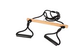 Zabawki na zewnatrz - Small Foot - Wooden Trapeze Swing with Gymnastics Rings Black Line - 12409