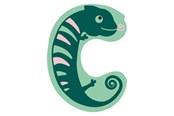 Kreatywne gry - Small Foot - Wooden Animal Children's Letter - C - 12510