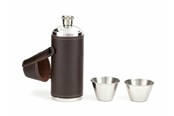 Sprzęt turystyczny - Kikkerland Camping Leather Flask Set - BA58