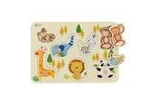 Zabawki dla niemowląt - Classic World Wooden Knob Puzzle Wild Animals 7 pcs. - 3617