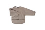 Akcesoria dla niemowląt - Filibabba Bib w. sleeves - Warm Grey - FI-03344