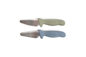 Akcesoria dla niemowląt - Filibabba Beginner's cutting knives - 2-pack - Powder Blue + - FI-03337