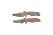 Akcesoria dla niemowląt - Filibabba Beginner's cutting knives - 2-pack - Warm Grey + R - FI-03338