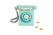 Zabawa w udawanie - Classic World Wooden Retro Telephone Turquoise - 50551