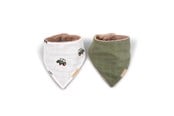 Akcesoria dla niemowlat - Filibabba Bandana bib 2-pack - Tractor - FI-02820