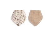 Akcesoria dla niemowląt - Filibabba Bandana bib 2 pack GOTS - Little Wonders + Warm Gr - FI-03365