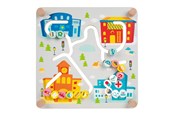 Zabawki dla niemowlat - Classic World Wooden Board Sorting Game 2in1 City and Waste Separation - 40051