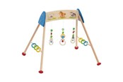 Zabawki dla niemowlat - Goki Wooden Baby Gym Farm Animals with Sound - 65208