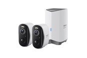 Kamera sieciowa - Baseus N1 2K Outdoor Camera Set of 2 (White) - S0TW002131