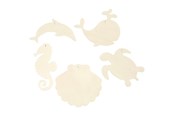 Kreatywne gry - Creativ Company Wooden Sea Animals with Hanging Eye - 57972