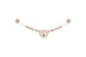 Zabawki dla niemowlat - Goki Wooden Stroller Chain Heart with Clips - 65218