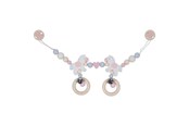 Zabawki dla niemowlat - Goki Wooden Stroller Chain Horse with Clips - 65234
