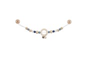 Zabawki dla niemowlat - Goki Wooden Stroller Chain Star Blue with Clips - 65250