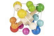 Zabawki dla niemowlat - Goki Wooden Gripping Ring Rainbow - 65331