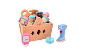 Zabawa w udawanie - Joueco Filled Wooden Shopping Basket - 80122
