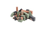 Zabawki dla niemowląt - Babytrold Foam building blocks - Antracit - 52 pieces - 18-49A