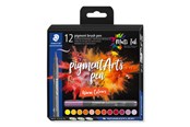 Przybory do pisania i rysowania - Staedtler pigment brush pen Warm Col 12pcs - 371C12-5