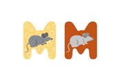 Kreatywne gry - Small Foot - Wooden Animal Children's Letter - M - 12520