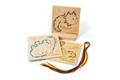 Zabawki dla niemowlat - Bigjigs Threading on Number Dinosaur Wood - 34048