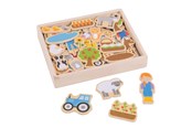 Zabawki dla niemowlat - Bigjigs Farm Magnets 35 pcs. - BJ274