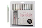 Przybory do pisania i rysowania - Creativ Company Sketch Double Markers Pastel Colours 12 pcs - 37380