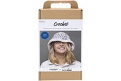 Artykuly Artystyczne & Rzemieslnicze - Creativ Company Craft Kit Crochet - Chunky Bucket Hat - Blue/Light Natural/Yellow - 977646