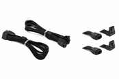 Kabel zasilający (wewnętrzny) - DUTZO Sleeved PCI-E 12V-2x6 kabel przedłużający zestaw dwóch - Lock pin up & down - Czarny - DSC-PCEP30TPBLK