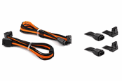 Kabel zasilajacy (wewnetrzny) - DUTZO Sleeved PCI-E 12V-2x6 kabel przedłużający zestaw dwóch - Lock pin up & down - Czarno / Pomarańczowy - DSC-PCEP30TPBO
