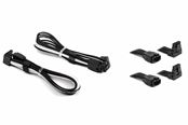 Kabel zasilający (wewnętrzny) - DUTZO Sleeved PCI-E 12V-2x6 kabel przedłużający zestaw dwóch - Lock pin up & down - Czarno / Biały - DSC-PCEP30TPBW
