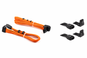 Kabel zasilajacy (wewnetrzny) - DUTZO Sleeved PCI-E 12V-2x6 kabel przedłużający zestaw dwóch - Lock pin up & down - Pomarańczowy - DSC-PCEP30TPORN