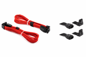 Kabel zasilajacy (wewnetrzny) - DUTZO Sleeved PCI-E 12V-2x6 kabel przedłużający zestaw dwóch - Lock pin up & down - Czerwony - DSC-PCEP30TPRED