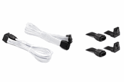 Kabel zasilający (wewnętrzny) - DUTZO Sleeved PCI-E 12V-2x6 kabel przedłużający zestaw dwóch - Lock pin up & down - Biały - DSC-PCEP30TPWHT