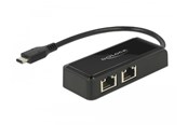 Adapter Sieciowy (karta sieciowa, serwer druku, itp.) - DeLOCK Adapter USB-C 3.1 Gen 1 > 2 x Gigabit LAN 10/100/1000 Mb/s - 63927
