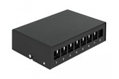 Akcesoria sieciowe - DeLOCK Keystone Patch Panel 8-Port Black - 43413