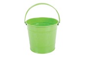 Zabawki na zewnatrz - Bigjigs Green Metal Bucket - BJ295