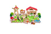 Zabawki drewniane - Bigjigs Wooden Play Farm with Accessories 48 pcs. - BJ415