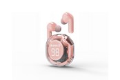 Sluchawki, zestaw sluchawkowy - Gembird Transparent TWS in-ears - Różowy - TWST-01-PK