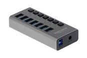 USB hub - DeLOCK USB Hub - 7 Ports USB hub - 7 - USB 3.0 - Szary - 63669