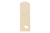 Materialy hobbystyczne - Playwood - Bookmark with Heart Shape Plywood - sl199