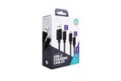 Akcesoria dla graczy - STEALTH SP-C50V Superfast Twin Charge Silicon Cable 2m - Black - Wired Charging cable for wireless game controller - 5055269715962
