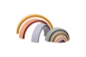 Zabawki dla niemowlat - Johntoy Happy World Plastic Stack Rainbow - 22289