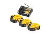 Akumulator i ładowarka - Dewalt DCB1104P3-QW 18V XR 5Ah Triple Battery Starter Kit - DCB1104P3-QW