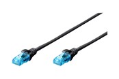 Kabel sieciowy - DIGITUS Professional patch cable - 25 cm - black - Czarny - 0.25m - DK-1512-0025/BL