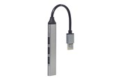 USB hub - Gembird - hub - 4-port silver - 4 ports USB hub - 4 - Srebrny - UHB-U3P1U2P3-02