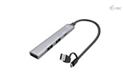 USB hub - I-Tec CAHUBMETALMINI4 USB-C/USB-A Metal HUB 1x USB-C + 3x USB-A 2.0 USB hub - 4 - Szary - CAHUBMETALMINI4