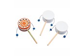 Kreatywne gry - Colorations - Decorate your own Monkey Drum Set of 12 - SPINDRUM