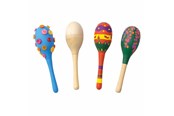 Zabawki drewniane - Colorations - Decorate your own Wooden Maracas Set of 12 - MARACAS